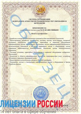 Образец сертификата соответствия (приложение) Мелеуз Сертификат ISO 27001
